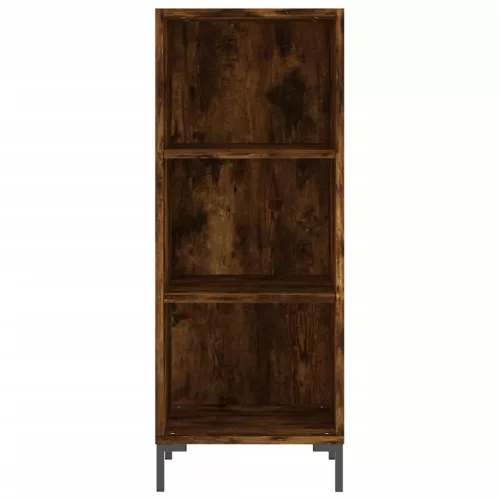 Füstös tölgy színű szerelt fa magasszekrény 34,5x34x180 cm