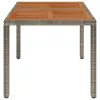 Szürke polyrattan falapos kerti asztal 90 x 90 x 75 cm