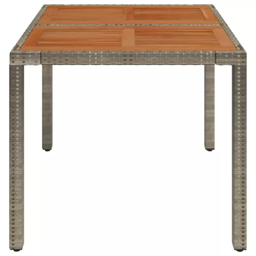 Szürke polyrattan falapos kerti asztal 90 x 90 x 75 cm