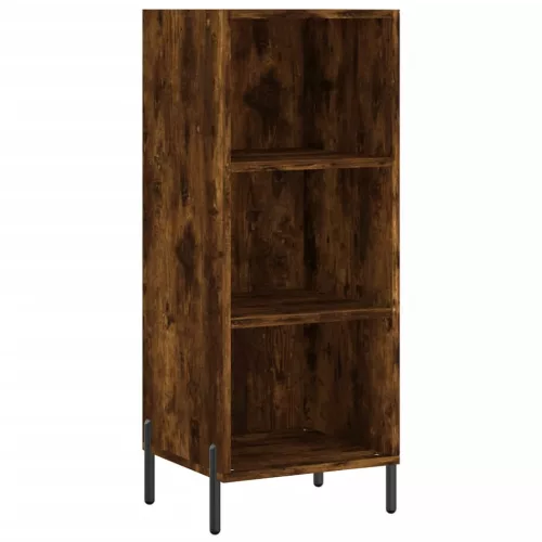 Füstös tölgy színű szerelt fa magasszekrény 34,5x34x180 cm