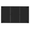 Fekete polyrattan üveglapos kerti asztal 150 x 90 x 75 cm