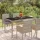 Szürke polyrattan üveglapos kerti asztal 150 x 90 x 75 cm
