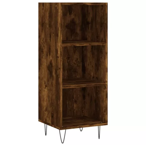 Füstös tölgy színű szerelt fa magasszekrény 34,5x34x180 cm