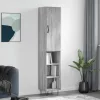 Szürke sonoma szerelt fa magasszekrény 34,5 x 34 x 180 cm