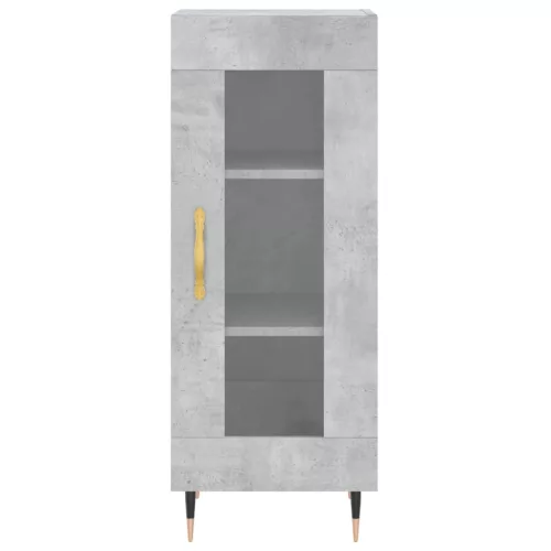 Betonszürke szerelt fa magasszekrény 34,5x34x180 cm