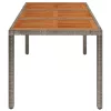 Szürke polyrattan falapos kerti asztal 150 x 90 x 75 cm