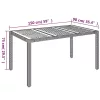 Szürke polyrattan falapos kerti asztal 150 x 90 x 75 cm