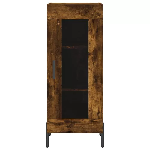 Füstös tölgy színű szerelt fa magasszekrény 34,5x34x180 cm
