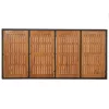 Fekete polyrattan falapos kerti asztal 190 x 90 x 75 cm