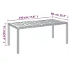 Fekete polyrattan falapos kerti asztal 190 x 90 x 75 cm