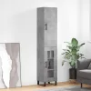 Betonszürke szerelt fa magasszekrény 34,5x34x180 cm