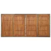 Szürke polyrattan falapos kerti asztal 190 x 90 x 75 cm