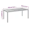 Szürke polyrattan falapos kerti asztal 190 x 90 x 75 cm