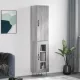 Szürke sonoma szerelt fa magasszekrény 34,5 x 34 x 180 cm
