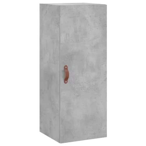 Betonszürke szerelt fa magasszekrény 34,5x34x180 cm
