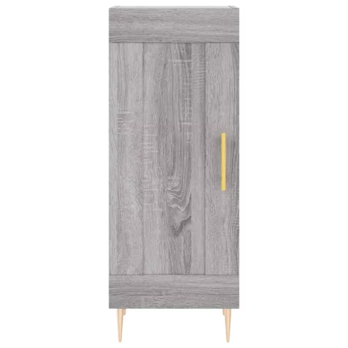 Szürke sonoma szerelt fa magasszekrény 34,5 x 34 x 180 cm
