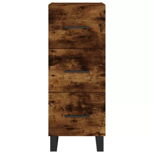 Füstös tölgy színű szerelt fa magasszekrény 34,5x34x180 cm
