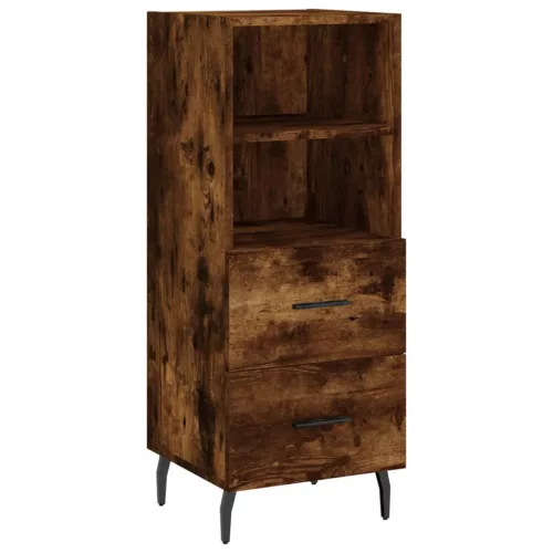Füstös tölgy színű szerelt fa magasszekrény 34,5x34x180 cm