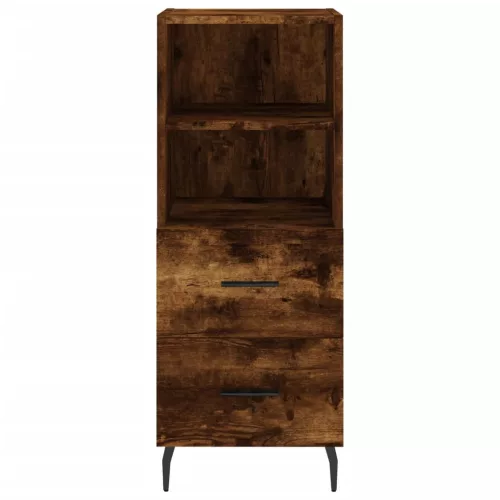Füstös tölgy színű szerelt fa magasszekrény 34,5x34x180 cm