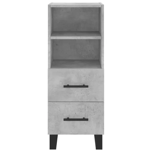 Betonszürke szerelt fa magasszekrény 34,5x34x180 cm