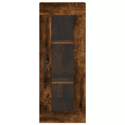 Füstös tölgy színű szerelt fa magasszekrény 34,5x34x180 cm