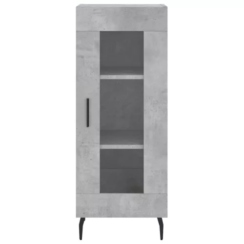 Betonszürke szerelt fa magasszekrény 34,5x34x180 cm