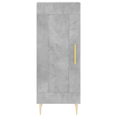 Betonszürke szerelt fa magasszekrény 34,5x34x180 cm