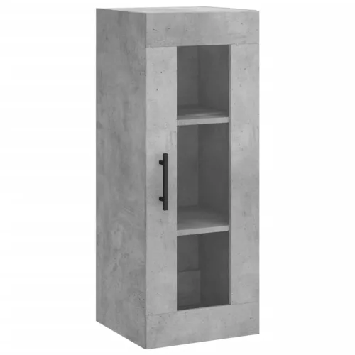 Betonszürke szerelt fa magasszekrény 34,5x34x180 cm