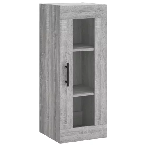 Szürke sonoma szerelt fa magasszekrény 34,5 x 34 x 180 cm