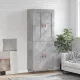 Betonszürke szerelt fa magasszekrény 69,5 x 34 x 180 cm