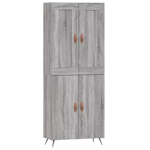 Szürke sonoma szerelt fa magasszekrény 69,5 x 34 x 180 cm