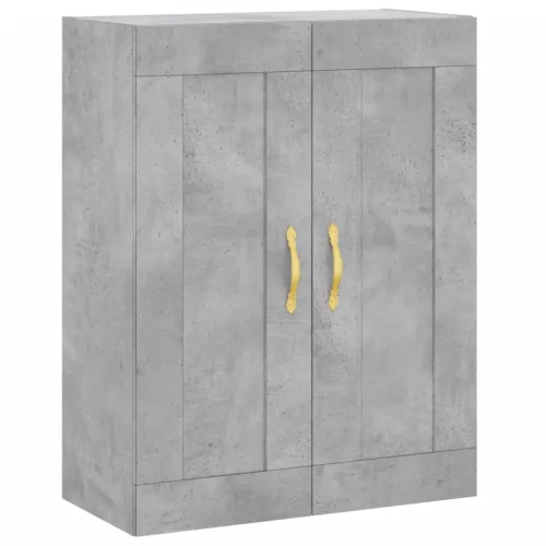 Betonszürke szerelt fa magasszekrény 69,5 x 34 x 180 cm