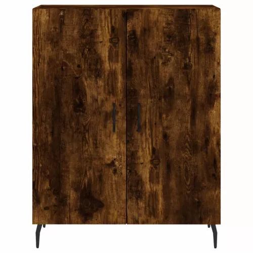 Füstös tölgy színű szerelt fa magasszekrény 69,5 x 34 x 180 cm