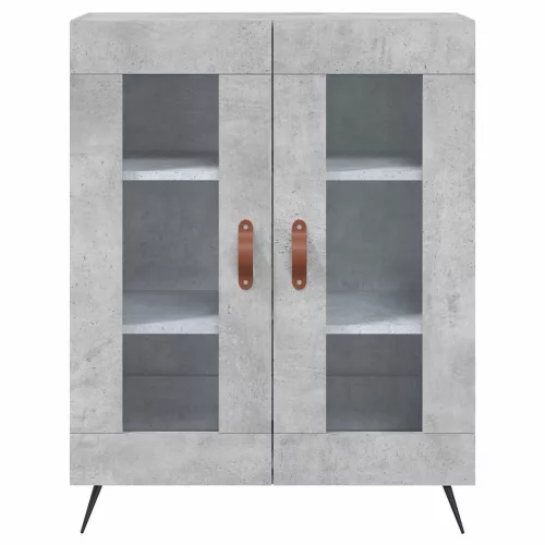 Betonszürke szerelt fa magasszekrény 69,5 x 34 x 180 cm