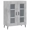 Betonszürke szerelt fa magasszekrény 69,5 x 34 x 180 cm