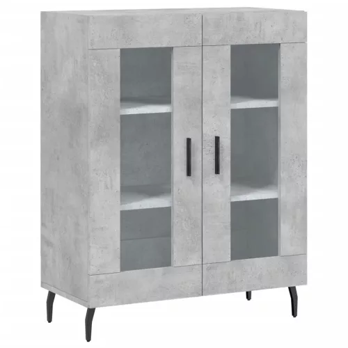 Betonszürke szerelt fa magasszekrény 69,5 x 34 x 180 cm