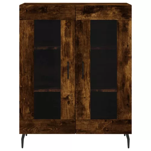 Füstös tölgy színű szerelt fa magasszekrény 69,5 x 34 x 180 cm