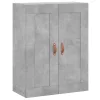 Betonszürke szerelt fa magasszekrény 69,5 x 34 x 180 cm