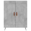 Betonszürke szerelt fa magasszekrény 69,5 x 34 x 180 cm