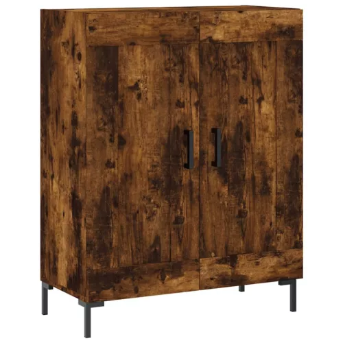 Füstös tölgy színű szerelt fa magasszekrény 69,5 x 34 x 180 cm