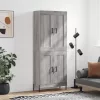 Szürke sonoma szerelt fa magasszekrény 69,5 x 34 x 180 cm
