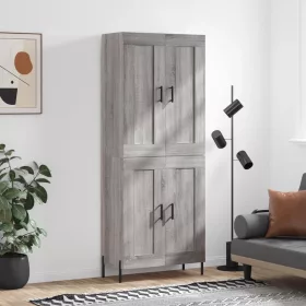 Szürke sonoma szerelt fa magasszekrény 69,5 x 34 x 180 cm