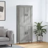 Szürke sonoma szerelt fa magasszekrény 69,5 x 34 x 180 cm