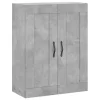 Betonszürke szerelt fa magasszekrény 69,5 x 34 x 180 cm