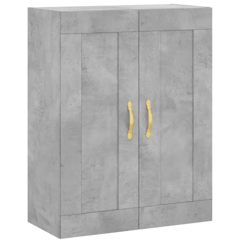 Betonszürke szerelt fa magasszekrény 69,5 x 34 x 180 cm
