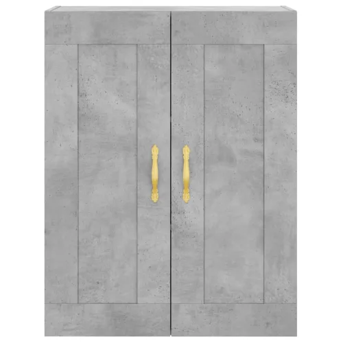 Betonszürke szerelt fa magasszekrény 69,5 x 34 x 180 cm