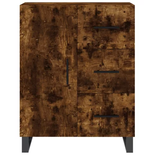 Füstös tölgy színű szerelt fa magasszekrény 69,5 x 34 x 180 cm