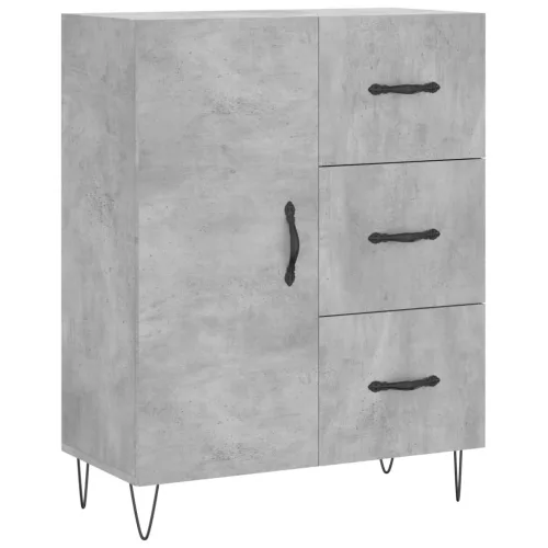 Betonszürke szerelt fa magasszekrény 69,5 x 34 x 180 cm