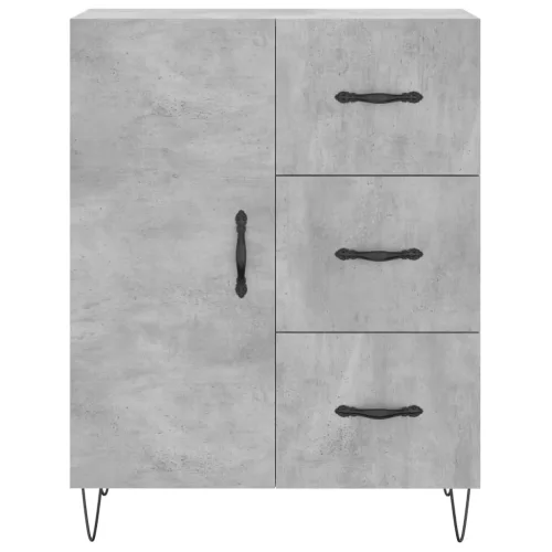 Betonszürke szerelt fa magasszekrény 69,5 x 34 x 180 cm