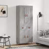 Szürke sonoma szerelt fa magasszekrény 69,5 x 34 x 180 cm